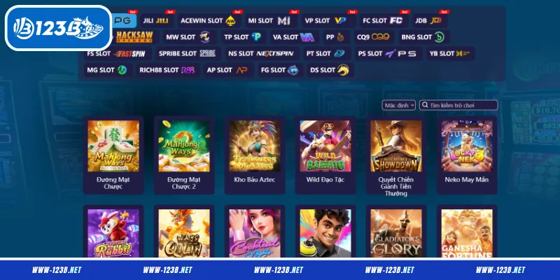 Slot 123B – Kho trò chơi nổ hũ phong phú, hấp dẫn